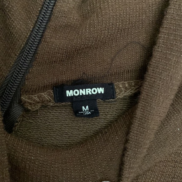 Monrow Supersoft Mock-neck Jumpsuit in Moss Brown - Picture 6 of 7